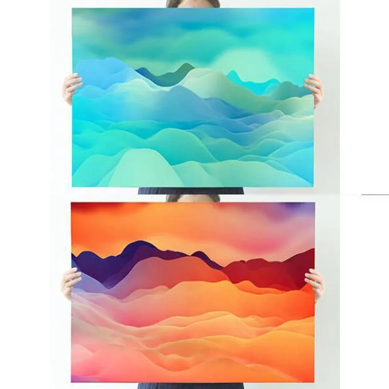 Double-sided marble texture photography background paper sheet showing two size options.