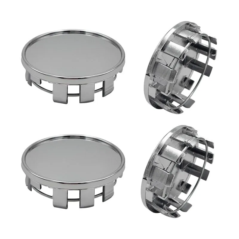 Black and silver 54mm plastic wheel hub cap for Japanese vehicles