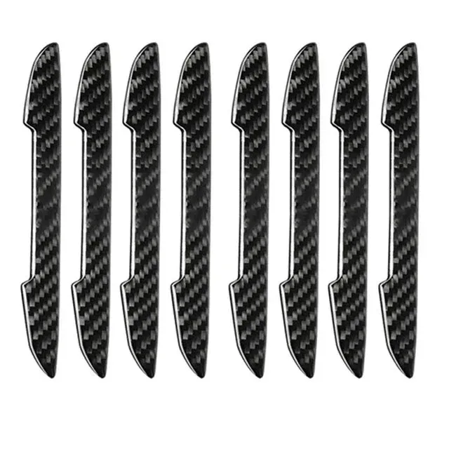 Black carbon fibre texture universal car door anti-collision protection strips