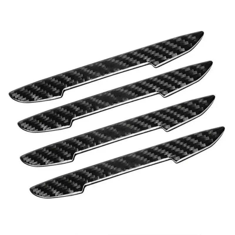 Black carbon fibre texture universal car door anti-collision protection strips