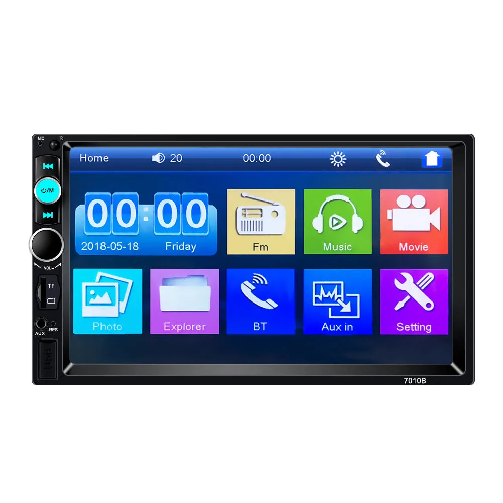 7-inch Bluetooth car player with LCD screen for vehicle audio upgrade with hands-free calling