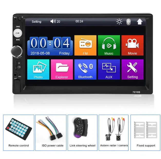 7-inch Bluetooth car player with LCD screen for vehicle audio upgrade with hands-free calling