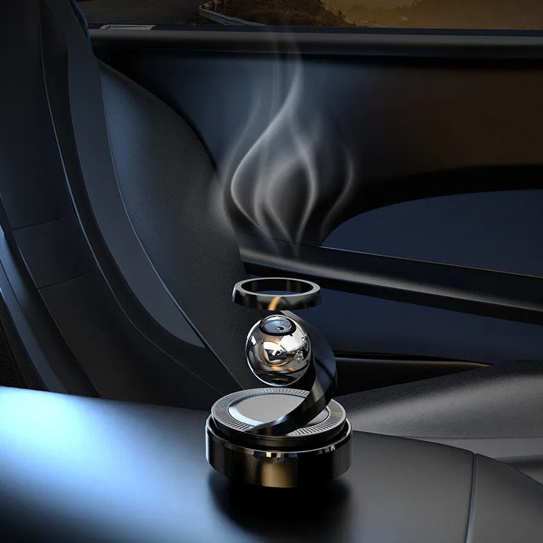 Solar-powered car hanging ornament in Gulong or Ocean colour, showing 65mm by 81mm dimensions.