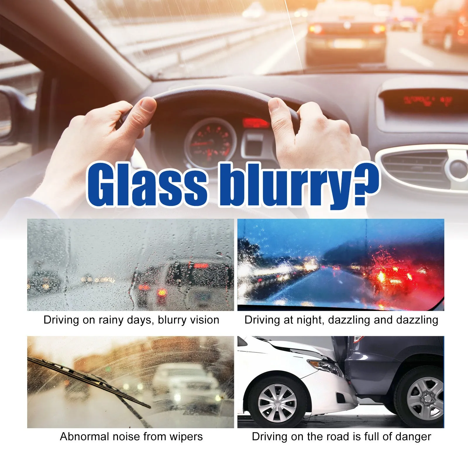 120ml car window glass oil film remover spray bottle with separate cleaning sponge