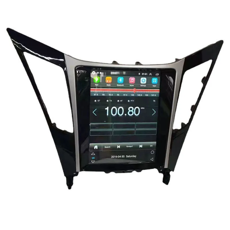 Vertical 9.7-inch Android car stereo touchscreen for 2008 Hyundai Sonata dashboard
