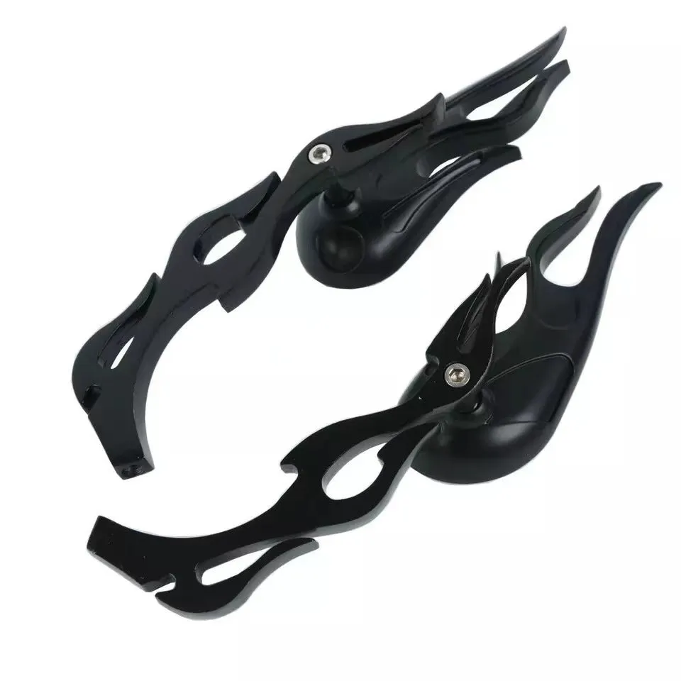 Universal blue convex rearview mirror pair with 16cm rod for large vehicles