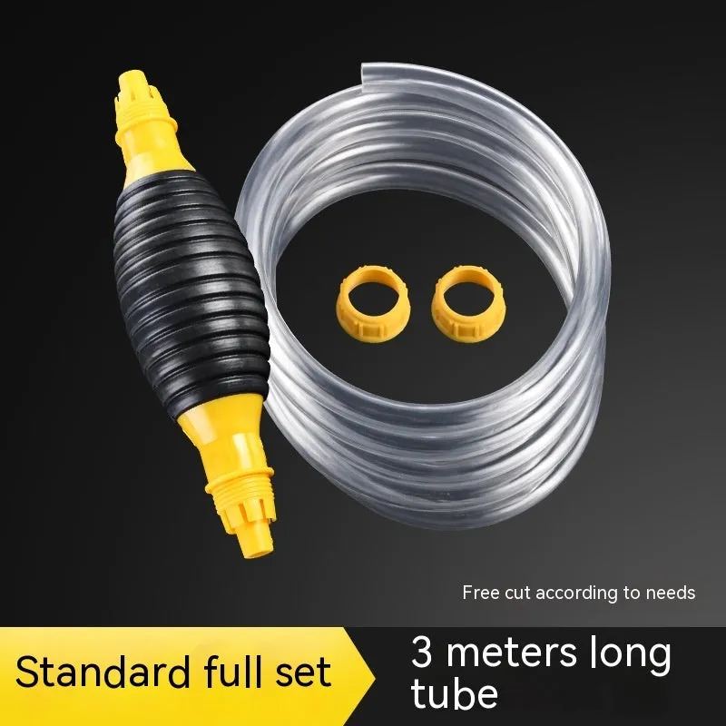 Manual car oil suction pipe emergency kit with rubber ball and multiple tube length options