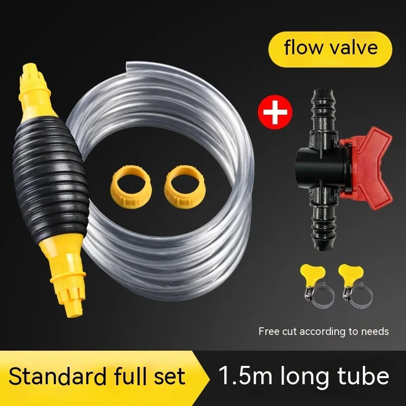 Manual car oil suction pipe emergency kit with rubber ball and multiple tube length options
