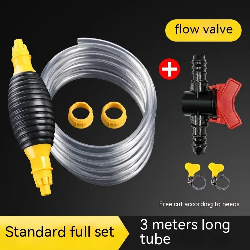 Manual car oil suction pipe emergency kit with rubber ball and multiple tube length options
