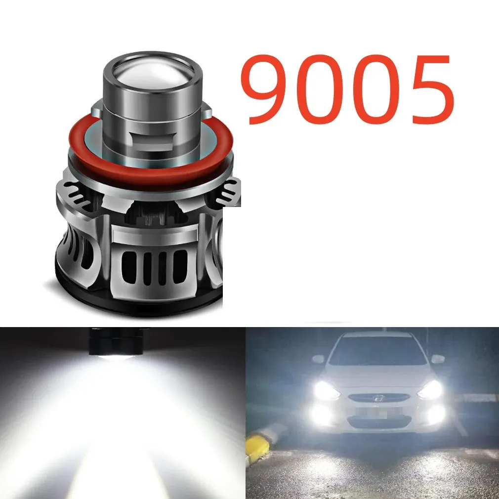 36W H11 LED car headlight bulb with aviation aluminium housing on a white background.