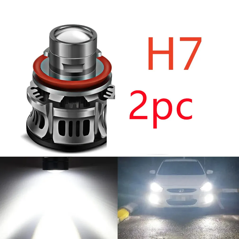 36W H11 LED car headlight bulb with aviation aluminium housing on a white background.