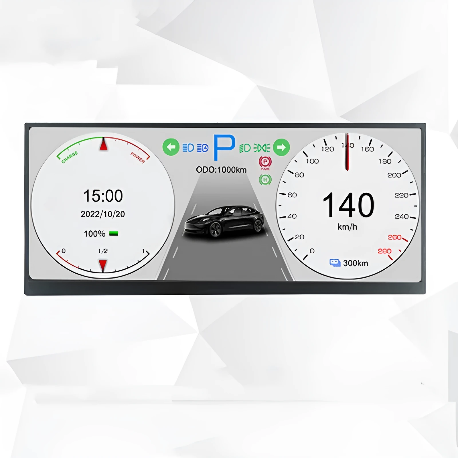 12.3-inch vehicle navigation display screen with HD resolution for car central control systems