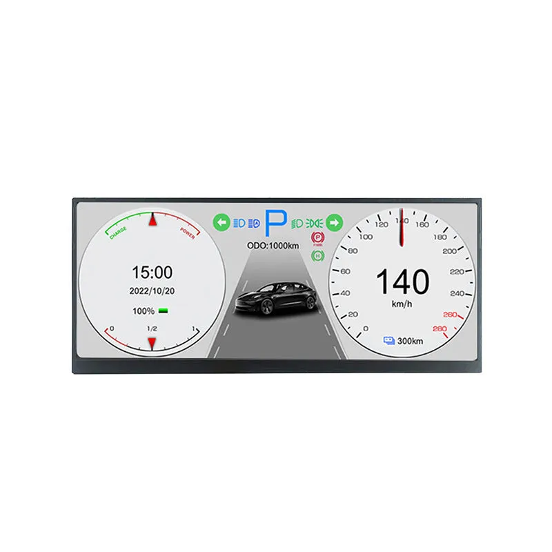 12.3-inch vehicle navigation display screen with HD resolution for car central control systems