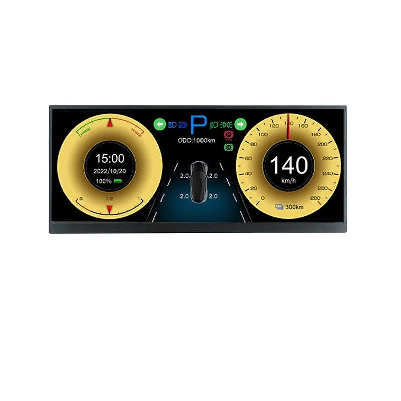 12.3-inch vehicle navigation display screen with HD resolution for car central control systems