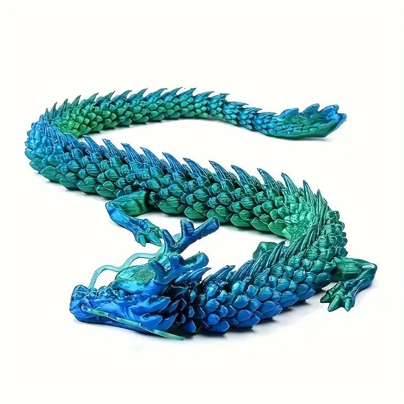 3D printed plastic dragon car decoration ornament in multiple colour options on a car dashboard.