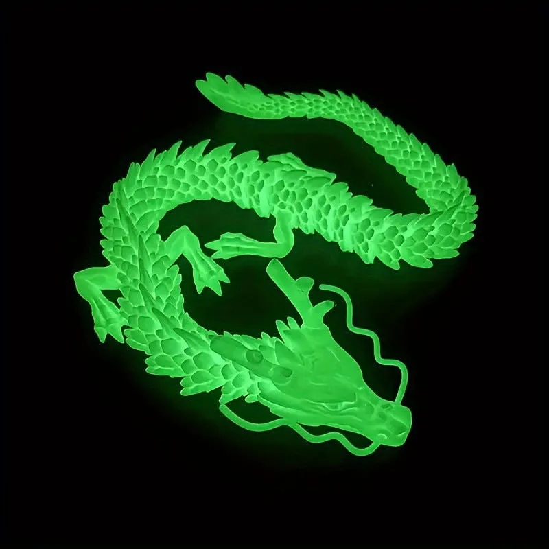 3D printed plastic dragon car decoration ornament in multiple colour options on a car dashboard.