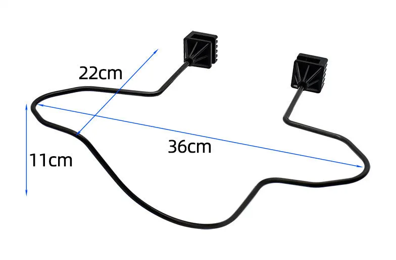 Black metal hat bracket for car visor or headrest cap display and storage