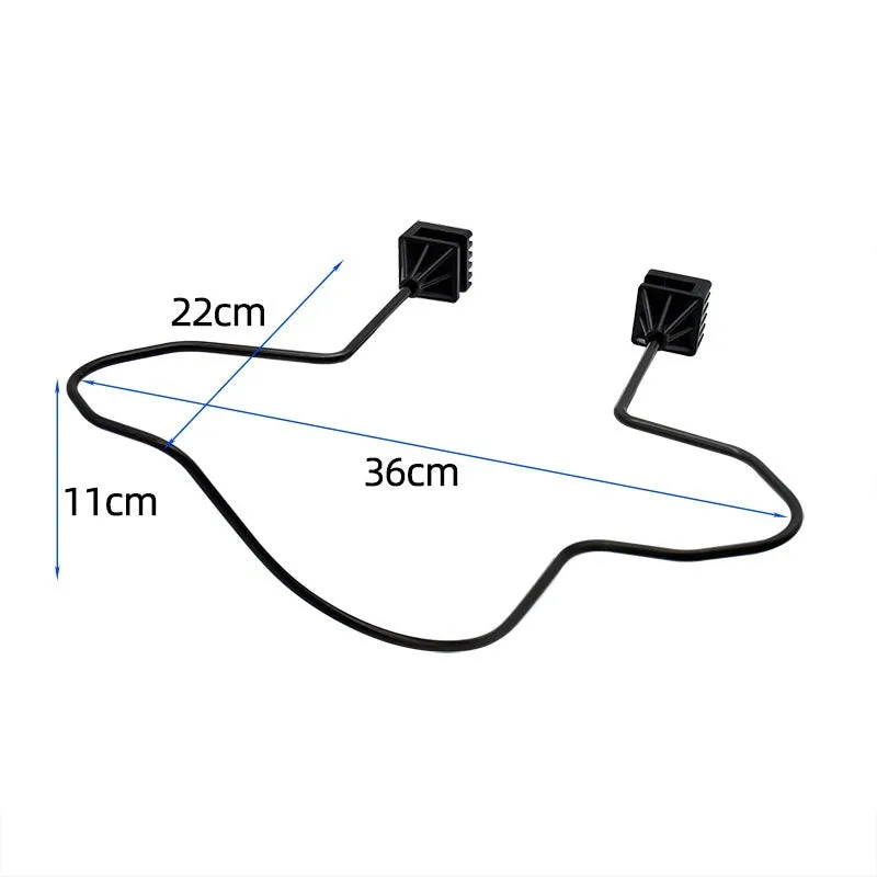 Black metal hat bracket for car visor or headrest cap display and storage