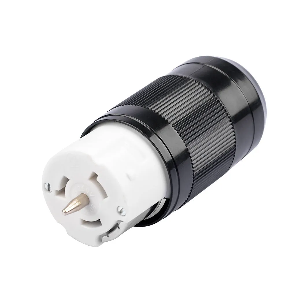 American RV 125V rear pull ring power plug with nylon housing and copper conductors