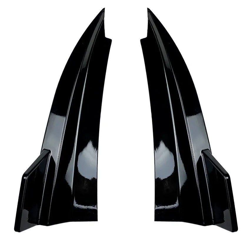 Set of two PP rear cornerite protectors in carbon fibre pattern and piano black finish for car bumper corners