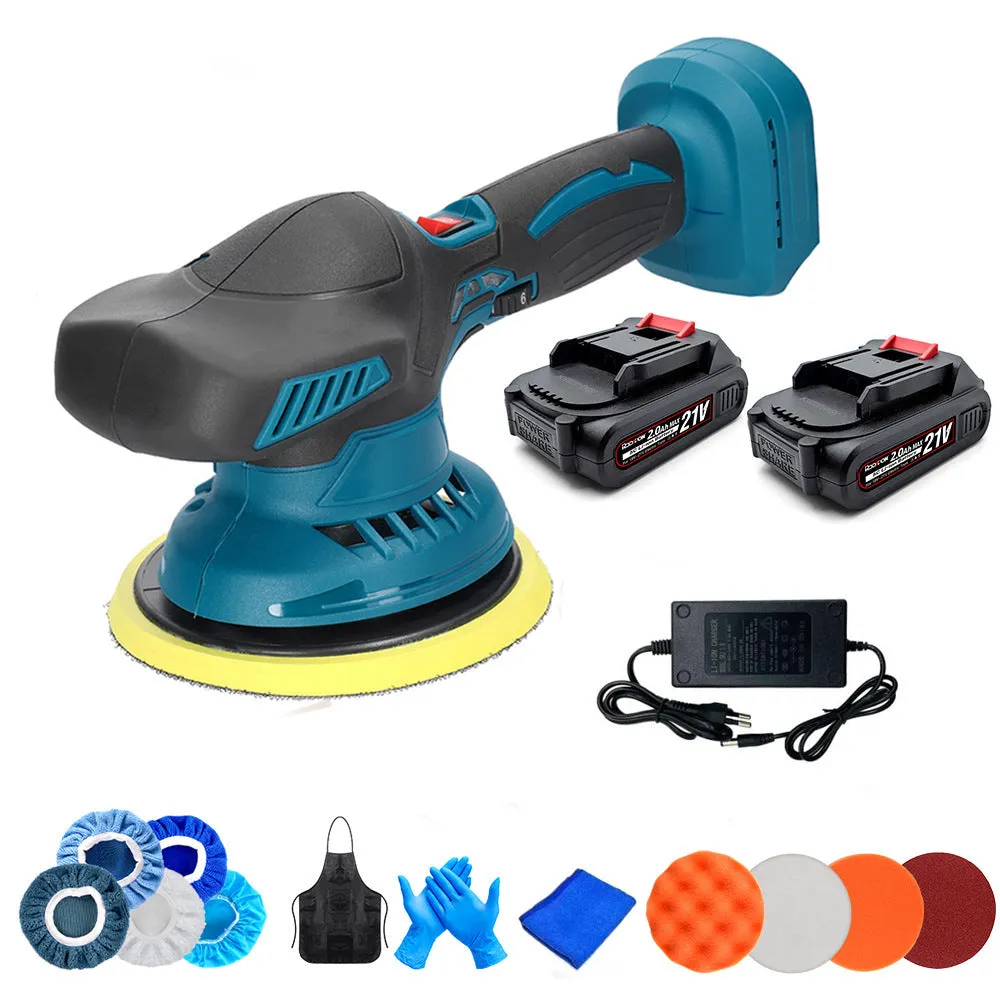 21v cordless car polishing machine with 145mm circular polishing disc for wireless vehicle detailing