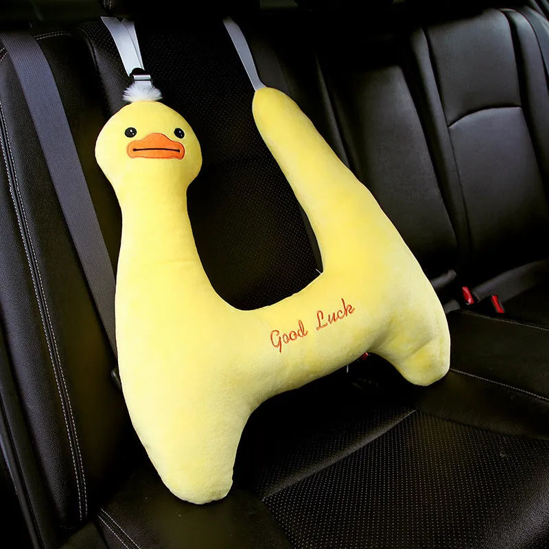 Dinosaur pattern car headrest pillow for children sleeping in rear passenger seats