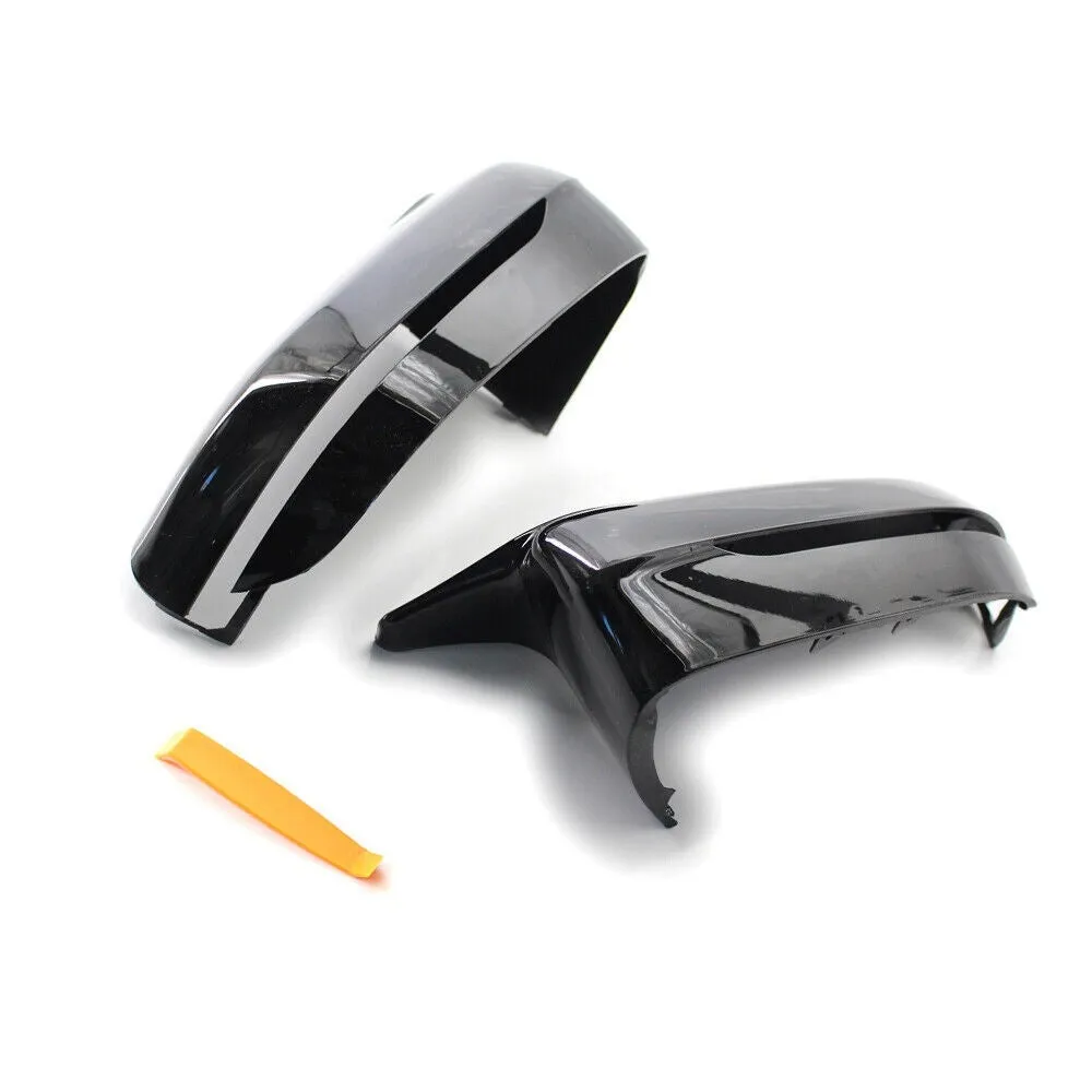 Bright black ABS rear view mirror shell set for BMW 3 Series G20 G28 G30 models