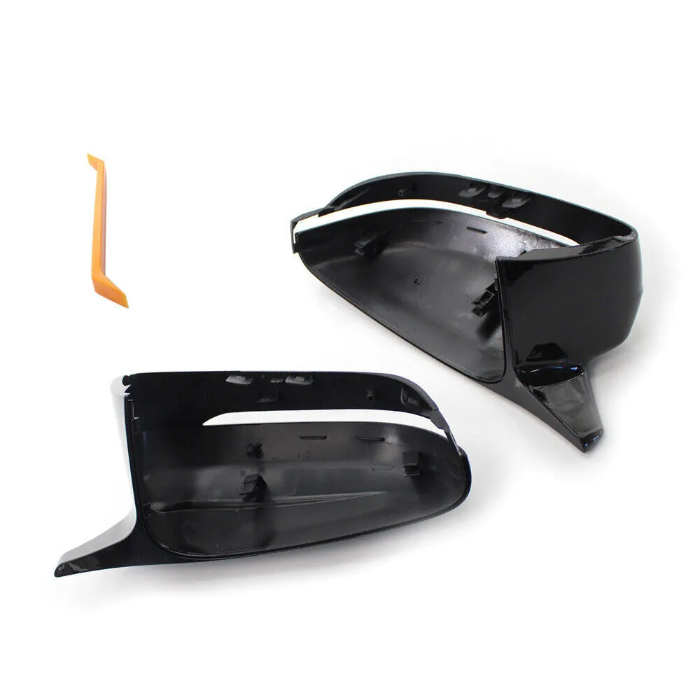 Bright black ABS rear view mirror shell set for BMW 3 Series G20 G28 G30 models