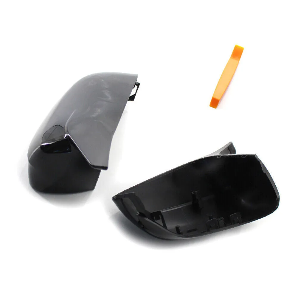 Bright black ABS rear view mirror shell set for BMW 3 Series G20 G28 G30 models