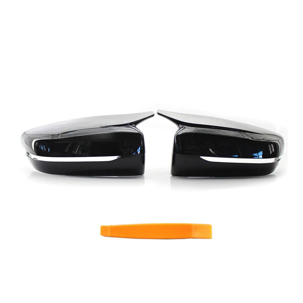 Bright black ABS rear view mirror shell set for BMW 3 Series G20 G28 G30 models