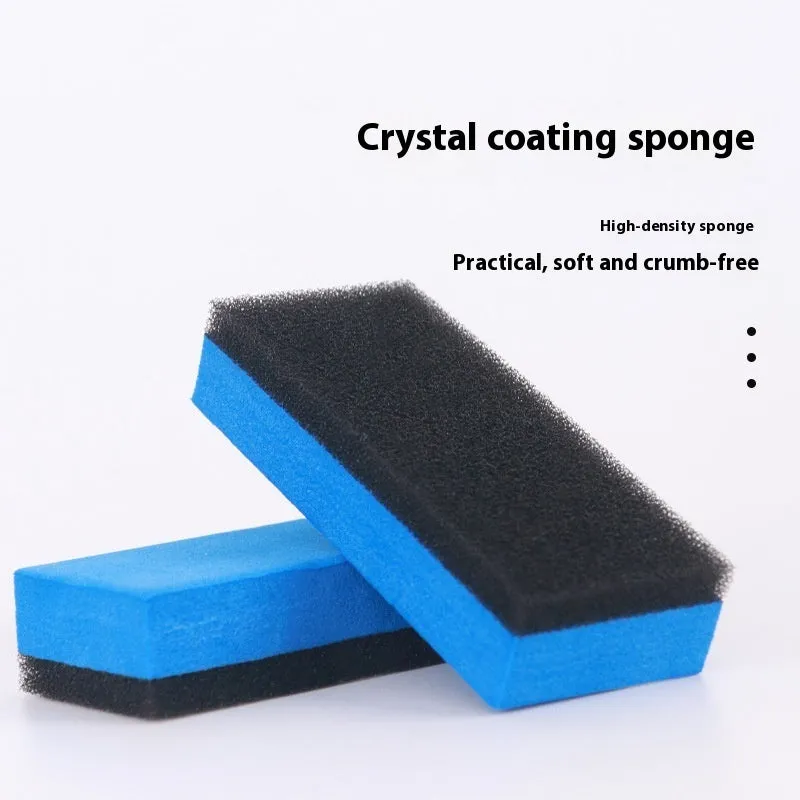 Car repair wax kit with bottles of A and B wax and a frosted sponge mop for scratch removal