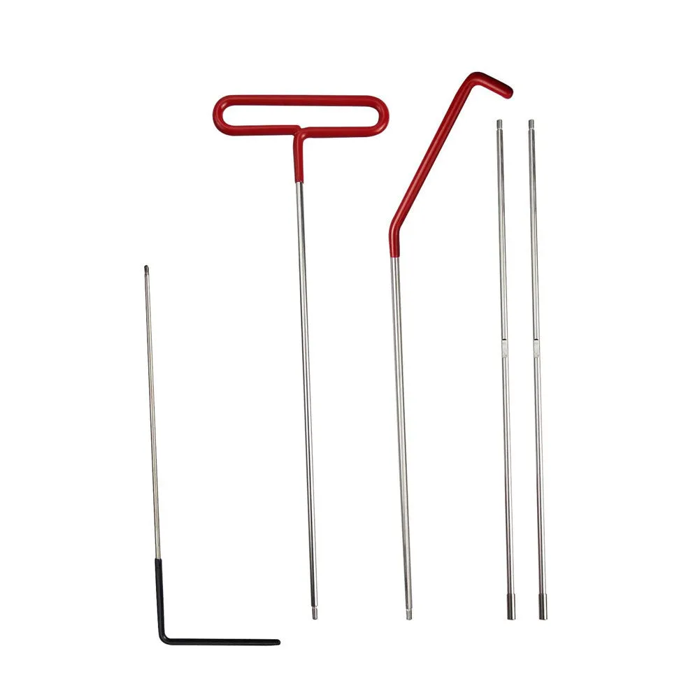 13-piece car tool kit with no damage air wedge bag and stainless steel long reach tools
