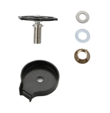 Black high pressure automatic stainless steel glass washer with ABS base and copper hose.