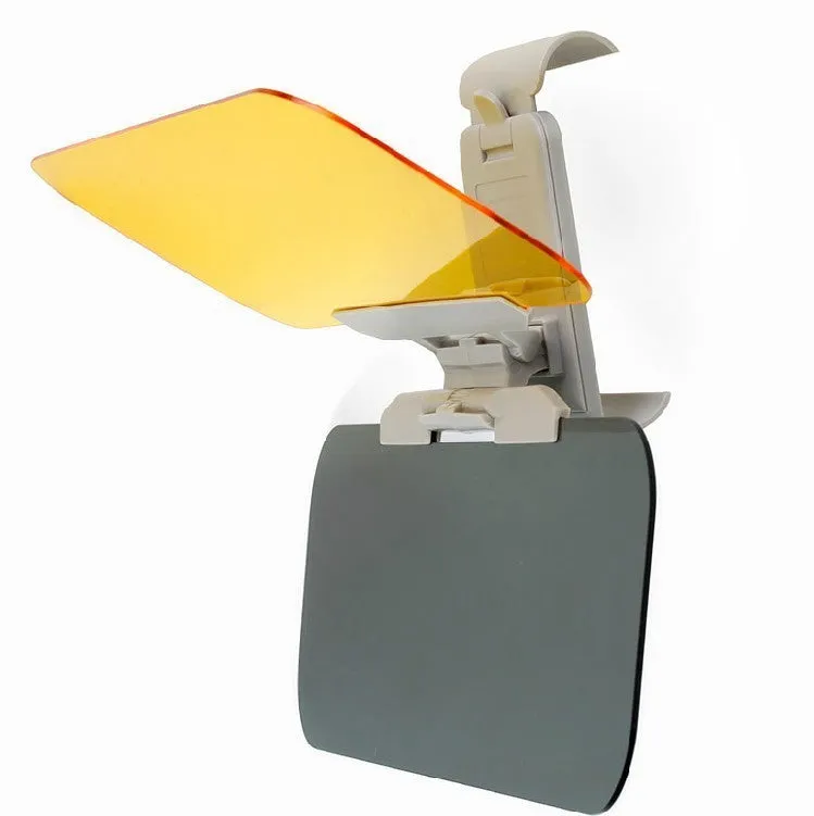 Car day and night dual-use glare proof mirror in PVC material on a sun visor