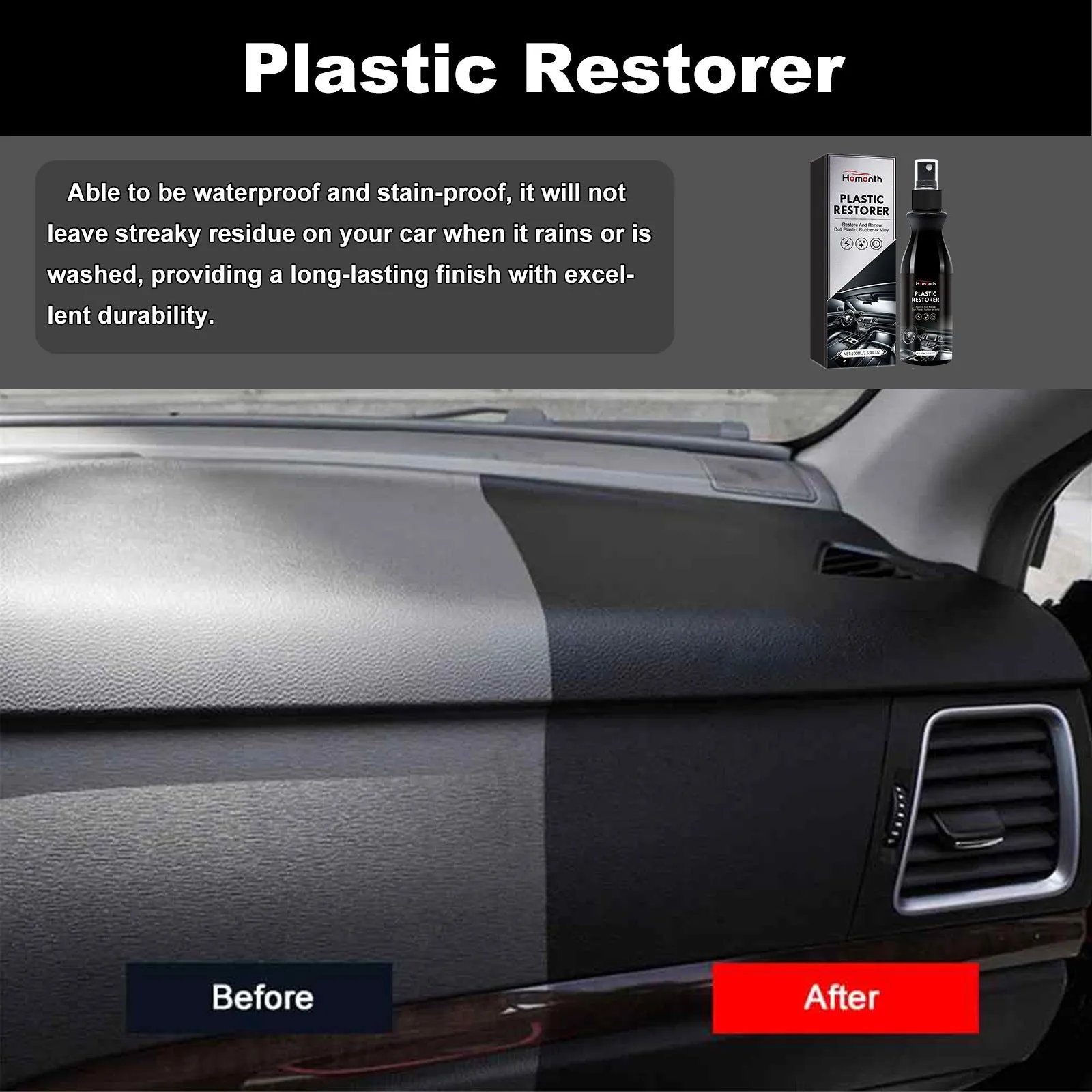100ml car plastic renovation agent with sponge and cloth for interior trim restoration