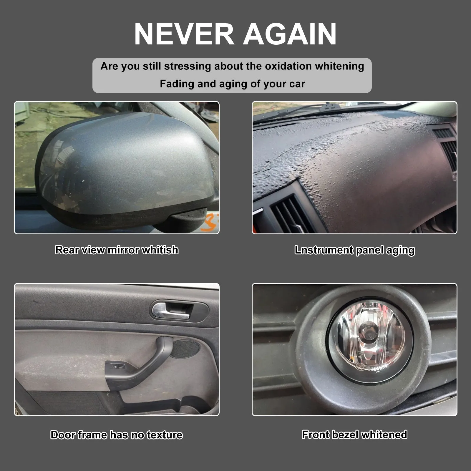 100ml car plastic renovation agent with sponge and cloth for interior trim restoration
