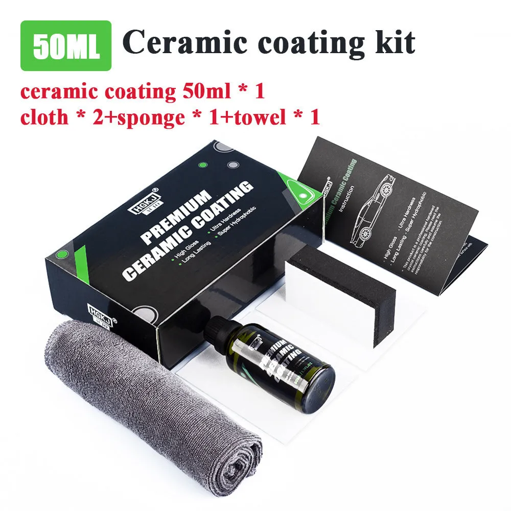 Car crystal coating paint curing kit with 30ml and 50ml ceramic coating options