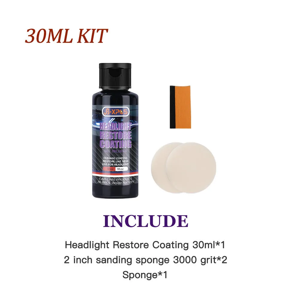 JB-XPCS LHB-8 Headlight Restore Coating car light repair fluid in 10ml and 30ml bottle options