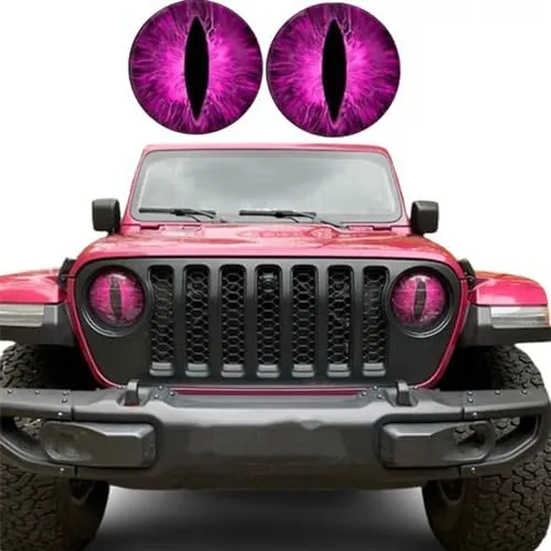 Beast Eye PVC headlight decal decoration 20x20cm pair showing Monster Eye lamp design