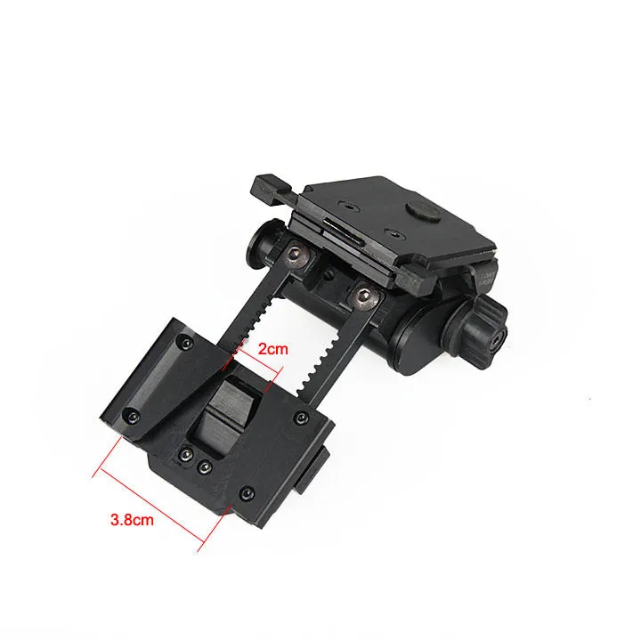 Metal alloy L4 G24 NVG fast helmet mount with OPS breakaway base in dark earth colour