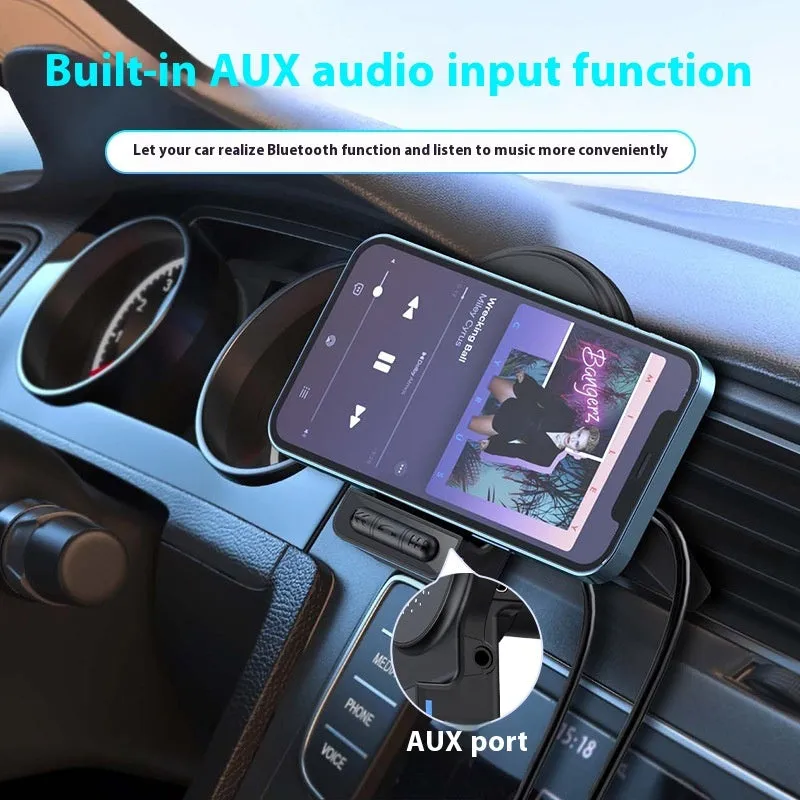W5 black car magnetic wireless charger 15W compact bracket for vehicle use