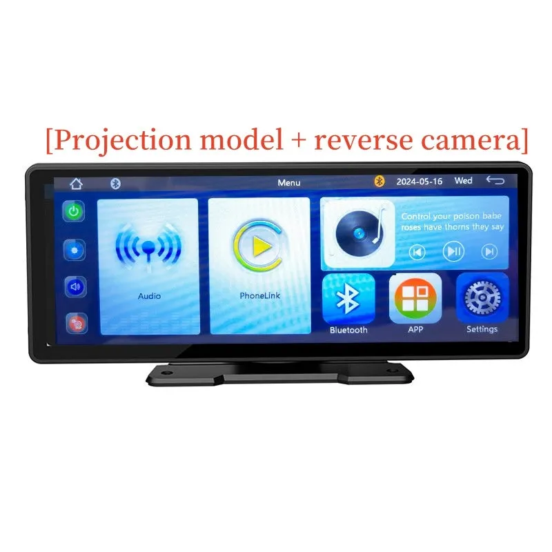 12-inch touchscreen reverse rearview portable car recorder with screen projection and parking surveillance