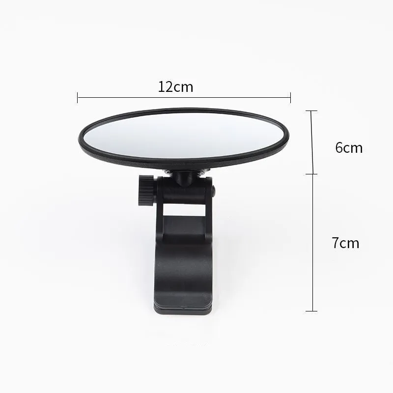 Square 120 x 60mm chrome car rearview mirror with press suction cup for baby rear seat monitoring