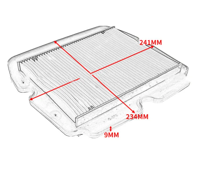 Honda GL1800 Gold Wing air filter replacement with stamped plastic hoop and HV filter paper