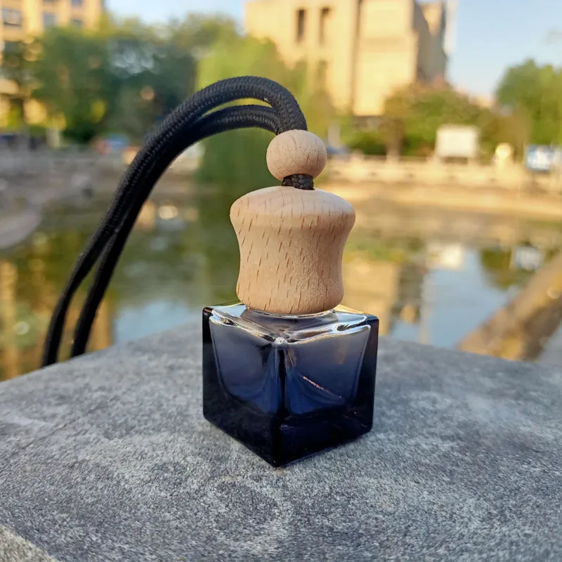 Car empty perfume bottle pendant hollow glass design 8ml capacity modern style various colour options