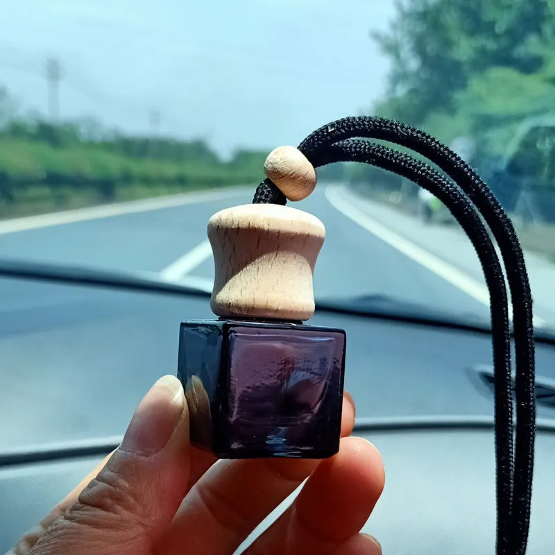 Car empty perfume bottle pendant hollow glass design 8ml capacity modern style various colour options