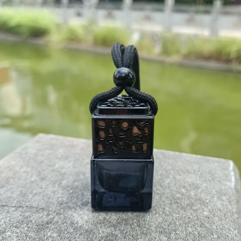 Car empty perfume bottle pendant hollow glass design 8ml capacity modern style various colour options