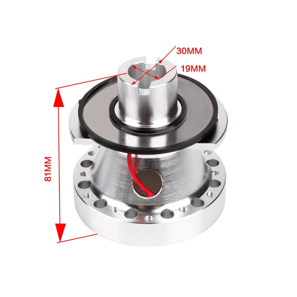 Black anodised aluminium steering wheel hub adapter for Honda Civic EK EG