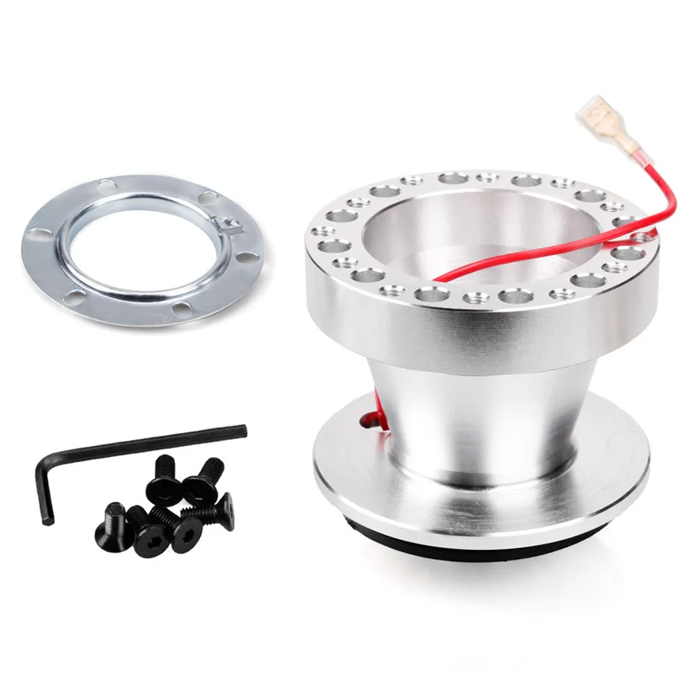 Black anodised aluminium steering wheel hub adapter for Honda Civic EK EG