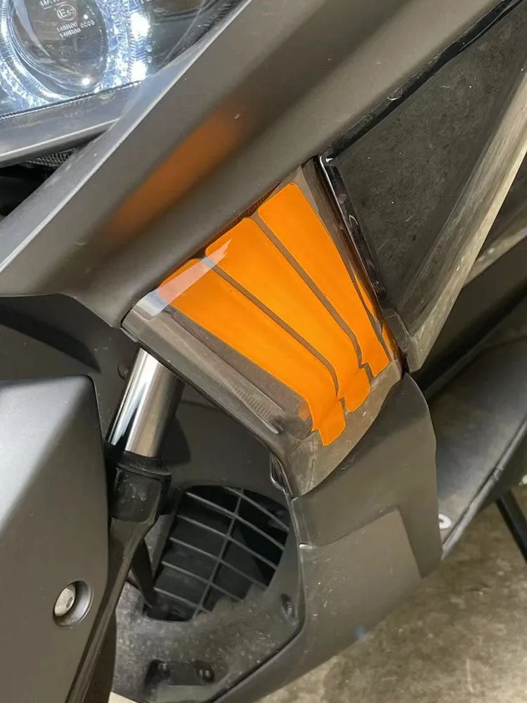 Yellow LED cornering lamp pair for Tianying ts150 motorcycle models from 2020 to 2022.